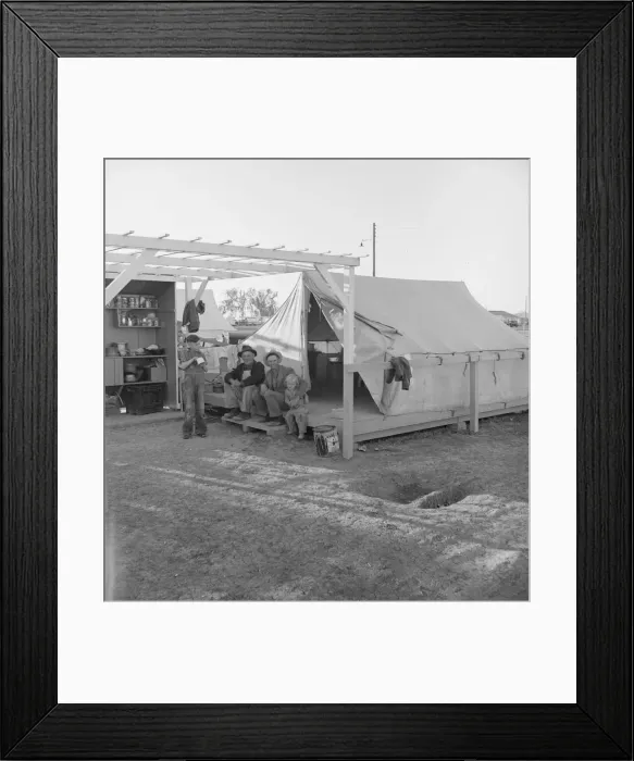 Framed Print : Farm Security Administration (FSA) migratory labor camp, Brawley, Imperial County, California, 1939. Creator: Dorothea Lange Framed Print : Farm Security Administration (FSA) migratory labor camp, Brawley, Imperial County, California, 1939. Creator: Dorothea Lange