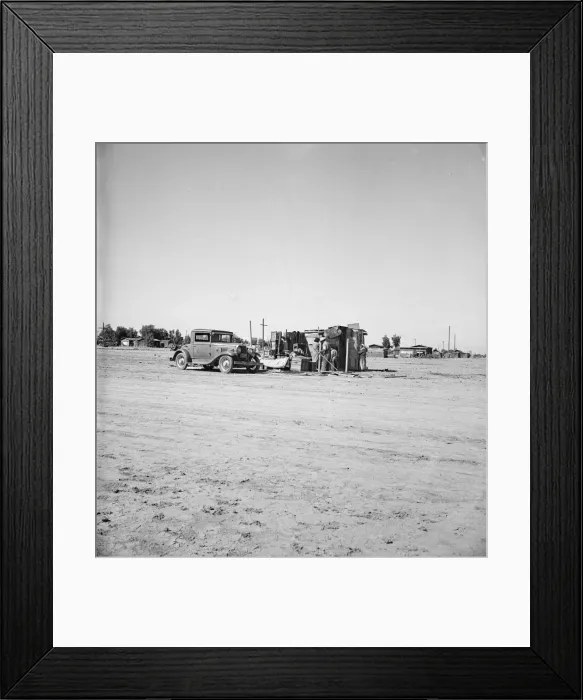 Framed Print : Housing of migratory field workers (Mexican)... near Calipatria, Imperial Valley, California, 1939. Creator: Dorothea Lange Framed Print : Housing of migratory field workers (Mexican)... near Calipatria, Imperial Valley, California, 1939. Creator: Dorothea Lange