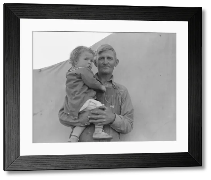 Framed Print : In Farm Security Administration (FSA) migratory labor camp, Brawley, Imperial Valley, 1939. Creator: Dorothea Lange Framed Print : In Farm Security Administration (FSA) migratory labor camp, Brawley, Imperial Valley, 1939. Creator: Dorothea Lange