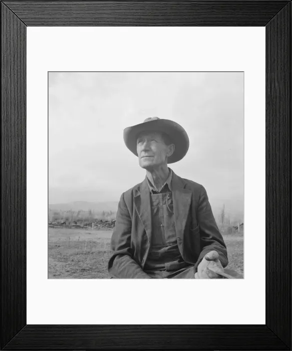 Framed Print : Farmer from Nebraska now developing eighty-acre stump farm, Bonner County, Idaho, 1939. Creator: Dorothea Lange Framed Print : Farmer from Nebraska now developing eighty-acre stump farm, Bonner County, Idaho, 1939. Creator: Dorothea Lange