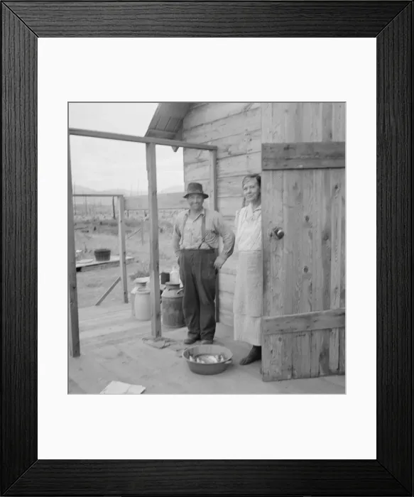 Framed Print : New settler shows fish he caught... Priest River Valley, Bonner County, Idaho, 1939. Creator: Dorothea Lange Framed Print : New settler shows fish he caught... Priest River Valley, Bonner County, Idaho, 1939. Creator: Dorothea Lange