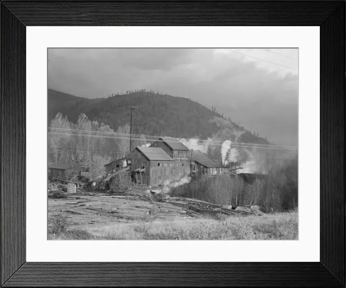 Framed Print : Small private lumber mill still operating in region where large... Boundary County, Idaho, 1939. Creator: Dorothea Lange Framed Print : Small private lumber mill still operating in region where large... Boundary County, Idaho, 1939. Creator: Dorothea Lange