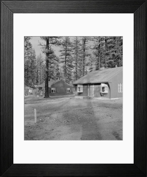 Framed Print : Type house in model lumber company town for millworkers, Gilchrist, Oregon, 1939. Creator: Dorothea Lange Framed Print : Type house in model lumber company town for millworkers, Gilchrist, Oregon, 1939. Creator: Dorothea Lange