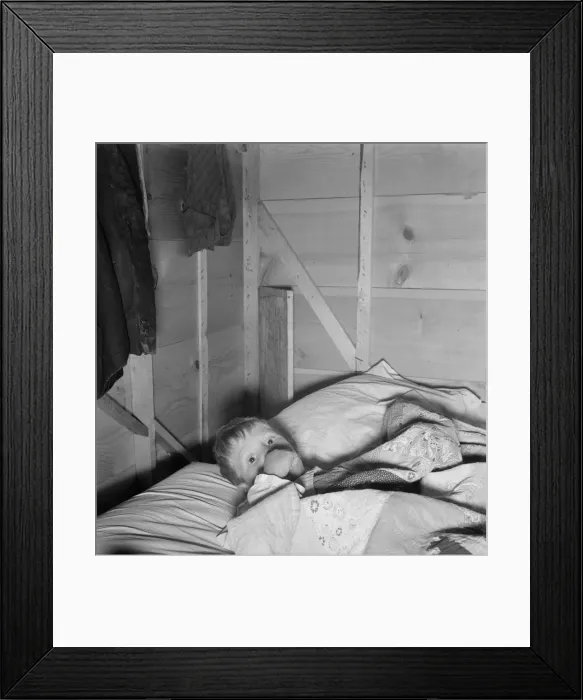 Framed Print : Sick child, Merrill, Klamath County, Oregon, 1939. Creator: Dorothea Lange Framed Print : Sick child, Merrill, Klamath County, Oregon, 1939. Creator: Dorothea Lange