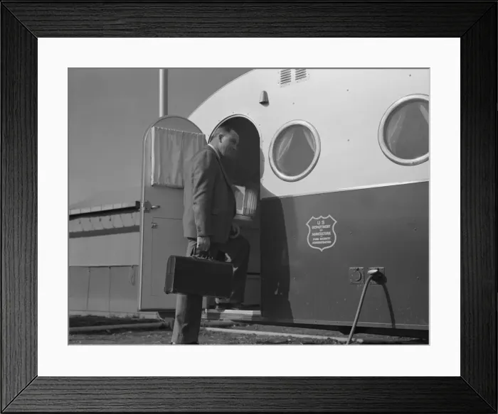 Framed Print : The doctor arrives in camp by previous appointment... FSA, Merrill, Klamath County, Oregon, 1939. Creator: Dorothea Lange Framed Print : The doctor arrives in camp by previous appointment... FSA, Merrill, Klamath County, Oregon, 1939. Creator: Dorothea Lange
