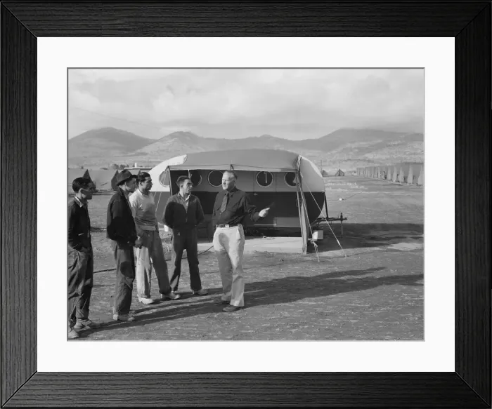 Framed Print : Four young migratory potato pickers, travelling together... Merrill, Klamath County, Oregon, 1939. Creator: Dorothea Lange Framed Print : Four young migratory potato pickers, travelling together... Merrill, Klamath County, Oregon, 1939. Creator: Dorothea Lange