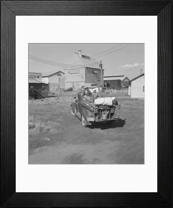 Framed Print : Part of family come for work in potatoes, Tulelake, Siskiyou County, California, 1939. Creator: Dorothea Lange Framed Print : Part of family come for work in potatoes, Tulelake, Siskiyou County, California, 1939. Creator: Dorothea Lange