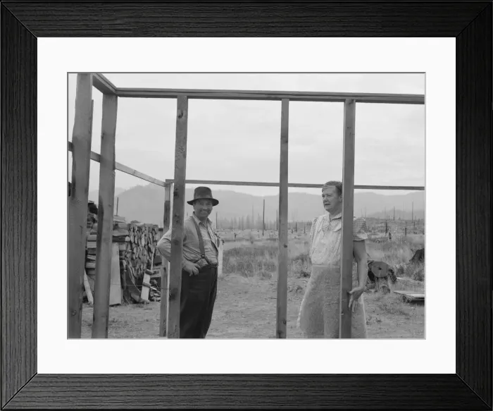 Framed Print : Farmer starting out on cut-over land building... Priest River Valley, Bonner County, Idaho, 1939. Creator: Dorothea Lange Framed Print : Farmer starting out on cut-over land building... Priest River Valley, Bonner County, Idaho, 1939. Creator: Dorothea Lange
