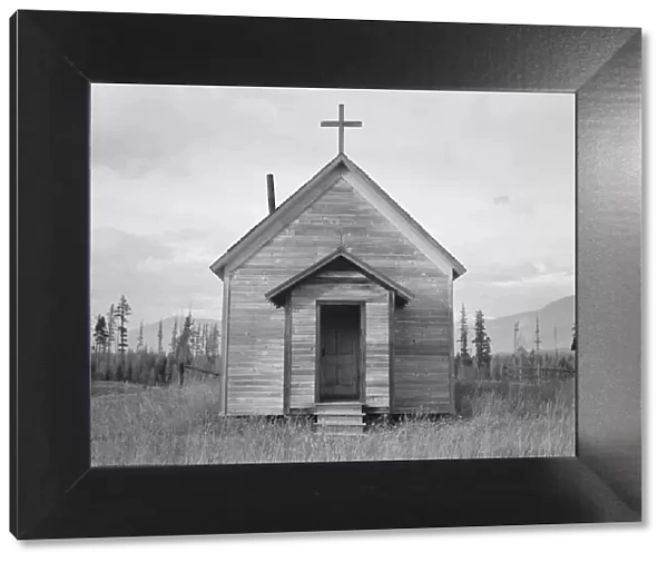 Abandoned church in cut-over area, Boundary County, Idaho, 1939. Creator: Dorothea Lange
