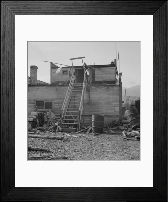Framed Print : Last house in the United States before crossing over into Canada, Pointhill, Idaho, 1939. Creator: Dorothea Lange Framed Print : Last house in the United States before crossing over into Canada, Pointhill, Idaho, 1939. Creator: Dorothea Lange