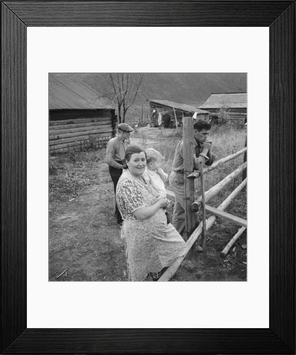 Framed Print : Farm family in the cut-over land, Priest River Valley, Bonner County, Idaho, 1939. Creator: Dorothea Lange Framed Print : Farm family in the cut-over land, Priest River Valley, Bonner County, Idaho, 1939. Creator: Dorothea Lange