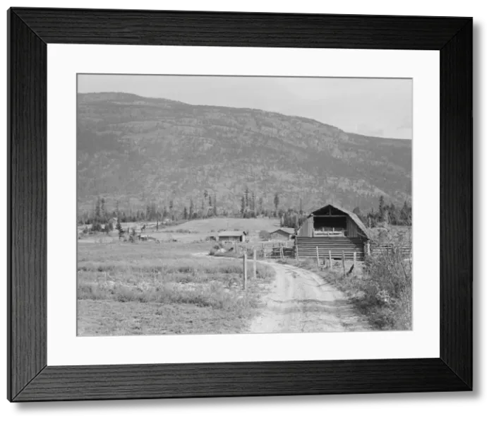 Framed Print : Fathers farm in foreground, sons place adjoining, Boundary County, Idaho, 1939. Creator: Dorothea Lange Framed Print : Fathers farm in foreground, sons place adjoining, Boundary County, Idaho, 1939. Creator: Dorothea Lange