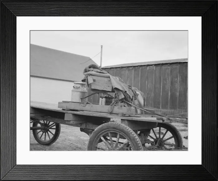 Framed Print : Stump farmers wagon, Bonners Ferry, Idaho, 1939. Creator: Dorothea Lange Framed Print : Stump farmers wagon, Bonners Ferry, Idaho, 1939. Creator: Dorothea Lange