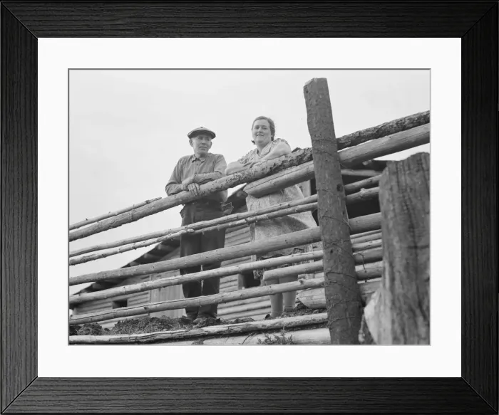 Framed Print : Stump rancher and wife, Priest River Penninsula, Bonner County, Idaho, 1939. Creator: Dorothea Lange Framed Print : Stump rancher and wife, Priest River Penninsula, Bonner County, Idaho, 1939. Creator: Dorothea Lange