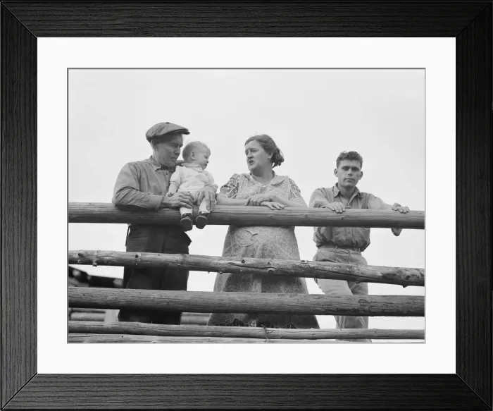 Framed Print : Possibly: Stump rancher and wife, Priest River Penninsula, Bonner County, Idaho, 1939. Creator: Dorothea Lange Framed Print : Possibly: Stump rancher and wife, Priest River Penninsula, Bonner County, Idaho, 1939. Creator: Dorothea Lange