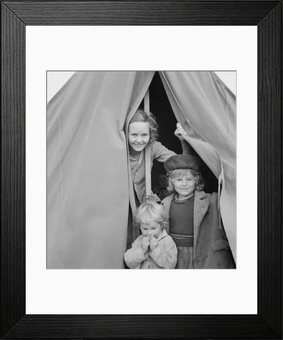 Framed Print : Lighthearted kids in Merrill FSA camp, Klamath County, Oregon, 1939. Creator: Dorothea Lange Framed Print : Lighthearted kids in Merrill FSA camp, Klamath County, Oregon, 1939. Creator: Dorothea Lange