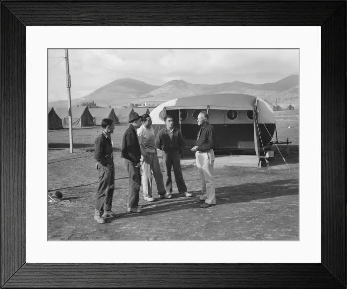 Framed Print : Four young migratory potato pickers... FSA camp, Merrill, Klamath County, Oregon, 1939. Creator: Dorothea Lange Framed Print : Four young migratory potato pickers... FSA camp, Merrill, Klamath County, Oregon, 1939. Creator: Dorothea Lange