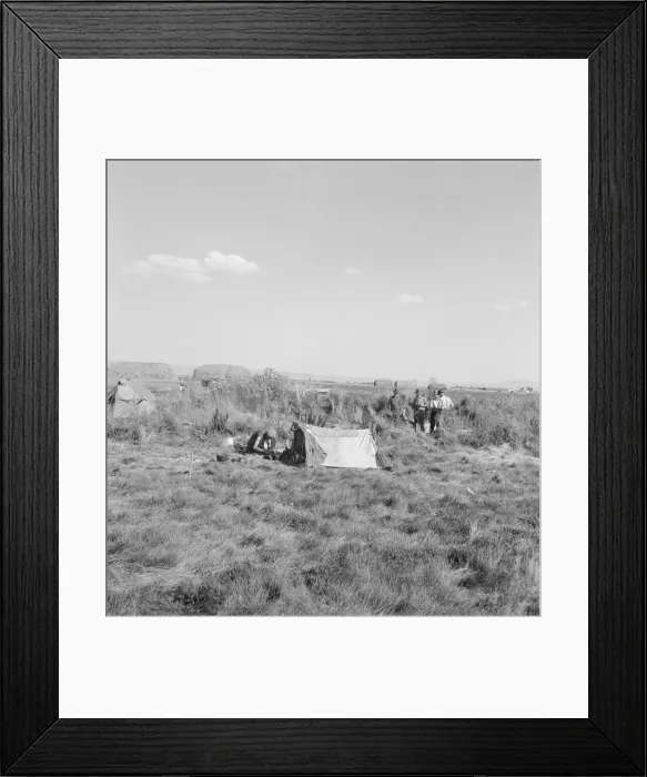 Framed Print : Camp of single men, Tulelake, Siskiyou County, California, 1939. Creator: Dorothea Lange Framed Print : Camp of single men, Tulelake, Siskiyou County, California, 1939. Creator: Dorothea Lange