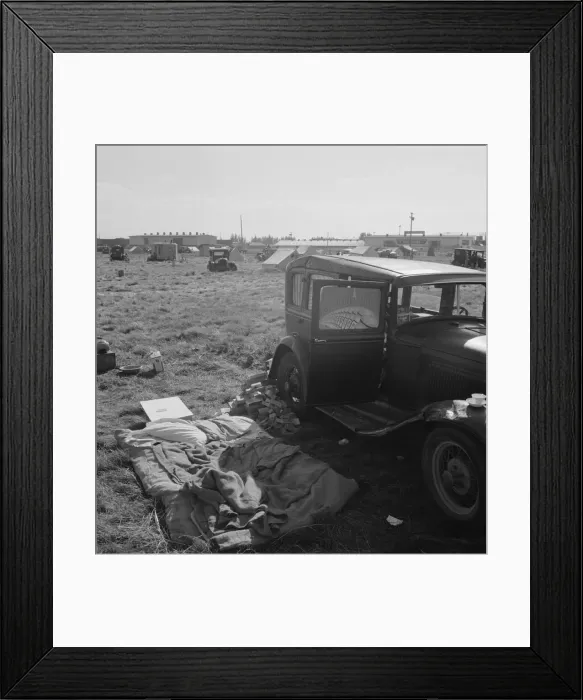 Framed Print : Living conditions for migrant potato pickers, Tulelake, Siskiyou County, California, 1939. Creator: Dorothea Lange Framed Print : Living conditions for migrant potato pickers, Tulelake, Siskiyou County, California, 1939. Creator: Dorothea Lange