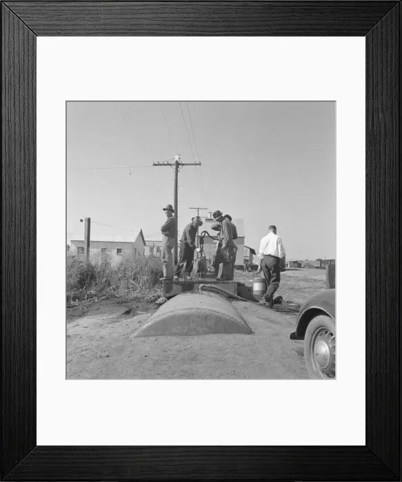 Framed Print : Town pump of Tulelake at railroad yard, Tulelake, Siskiyou County, California, 1939. Creator: Dorothea Lange Framed Print : Town pump of Tulelake at railroad yard, Tulelake, Siskiyou County, California, 1939. Creator: Dorothea Lange