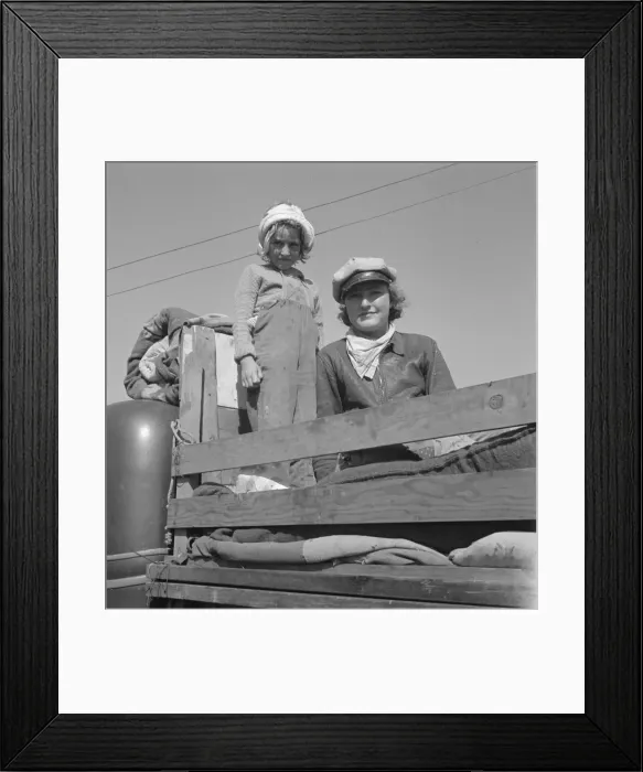 Framed Print : Part of family come for work in potatoes, Tulelake, Siskiyou County, California, 1939. Creator: Dorothea Lange Framed Print : Part of family come for work in potatoes, Tulelake, Siskiyou County, California, 1939. Creator: Dorothea Lange
