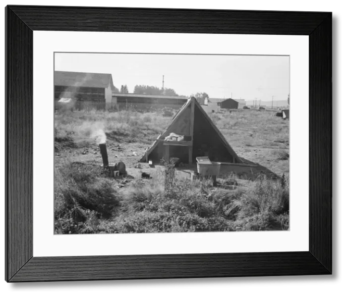 Framed Print : One of the forty potato camps in open field, entering town, Malin, Klamath County, Oregon, 1939. Creator: Dorothea Lange Framed Print : One of the forty potato camps in open field, entering town, Malin, Klamath County, Oregon, 1939. Creator: Dorothea Lange