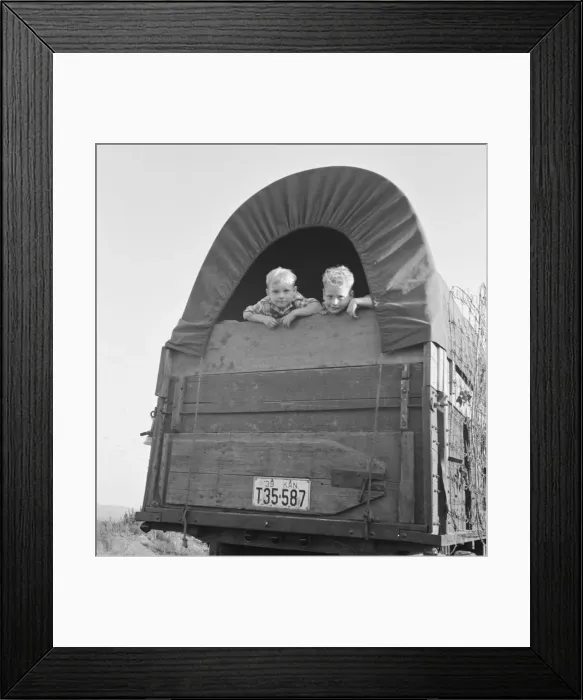 Framed Print : Just arrived from Kansas, near Merrill, Klamath County, Oregon, 1939. Creator: Dorothea Lange