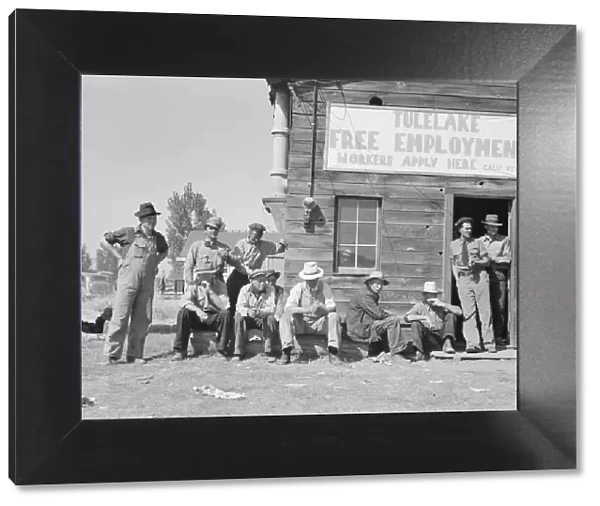 California State Employment Service office, Tulelake, Siskiyou County, California, 1939. Creator: Dorothea Lange