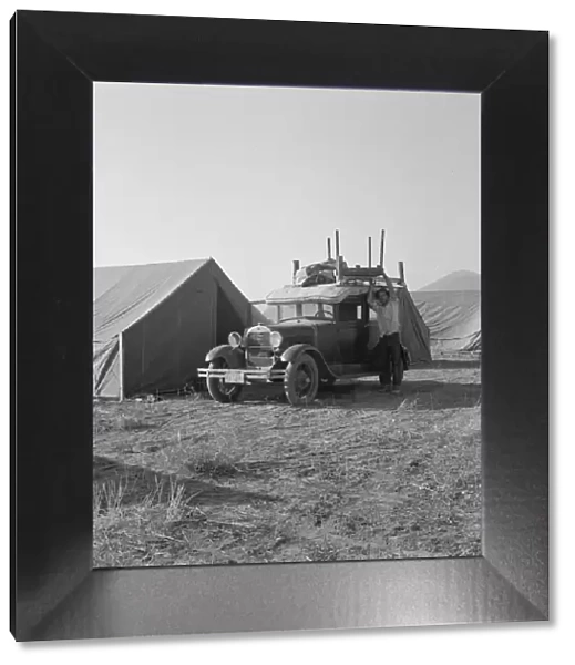 Migratory family, come to Klamath Basin for potato harvest... Merrill, Klamath County, Oregon, 1939 Creator: Dorothea Lange