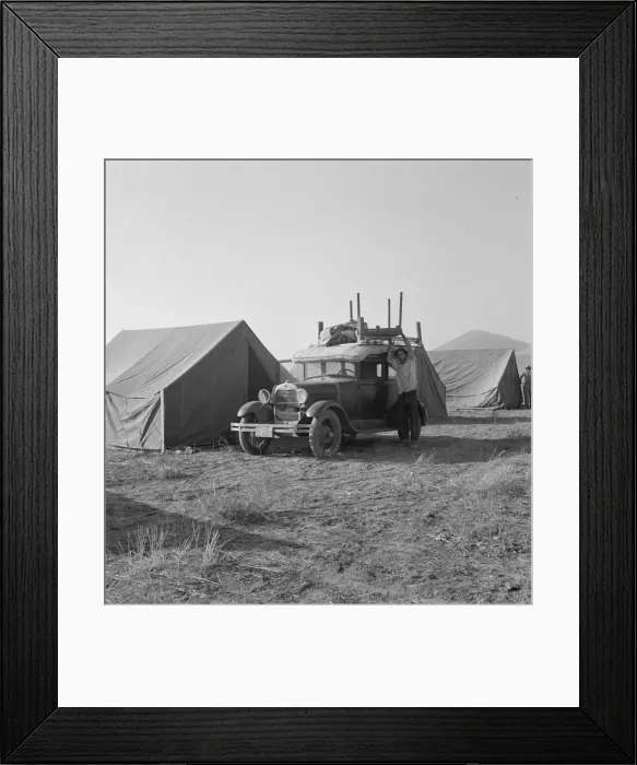 Framed Print : Migratory family, come to Klamath Basin for potato harvest... Merrill, Klamath County, Oregon, 1939 Creator: Dorothea Lange Framed Print : Migratory family, come to Klamath Basin for potato harvest... Merrill, Klamath County, Oregon, 1939 Creator: Dorothea Lange