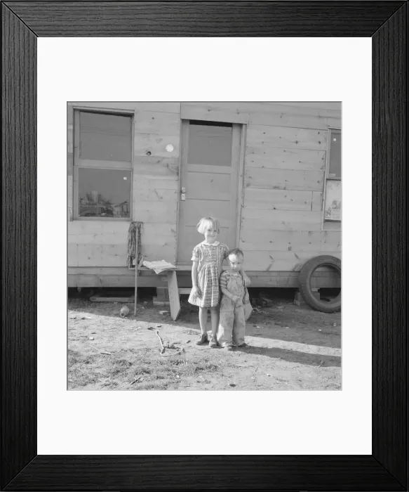 Framed Print : The children, seen in opening of tent in earlier photograph... near Klamath Falls, Oregon, 1939. Creator: Dorothea Lange Framed Print : The children, seen in opening of tent in earlier photograph... near Klamath Falls, Oregon, 1939. Creator: Dorothea Lange