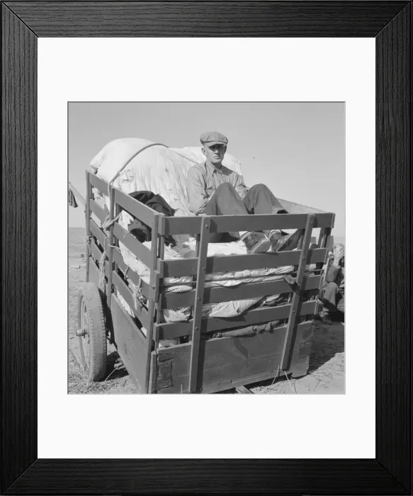Framed Print : Farm boys from western Nebraska, now migrating farm workers... Merrill, Oregon, 1939. Creator: Dorothea Lange Framed Print : Farm boys from western Nebraska, now migrating farm workers... Merrill, Oregon, 1939. Creator: Dorothea Lange