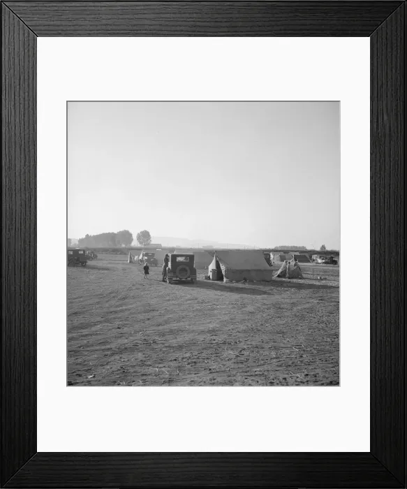 Framed Print : Families camped on flat before season opens... near Merrill, Klamath County, Oregon, 1939 Creator: Dorothea Lange Framed Print : Families camped on flat before season opens... near Merrill, Klamath County, Oregon, 1939 Creator: Dorothea Lange