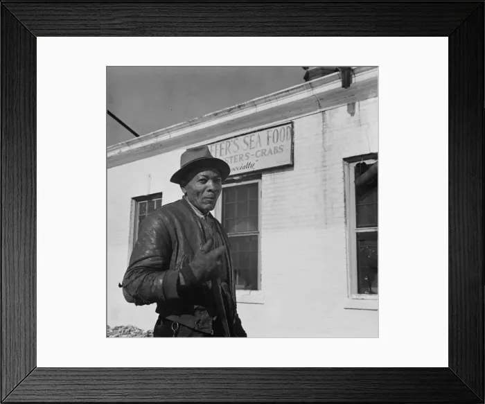 Framed Print : Possibly: Dock worker, Washington, D. C. 1942. Creator: Gordon Parks Framed Print : Possibly: Dock worker, Washington, D. C. 1942. Creator: Gordon Parks