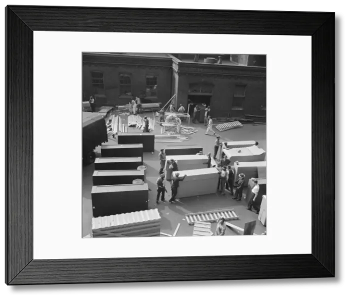 Framed Print : Possibly: United States government workers and carpenters making crates... Washington, D.C. 1942. Creator: Gordon Parks Framed Print : Possibly: United States government workers and carpenters making crates... Washington, D.C. 1942. Creator: Gordon Parks