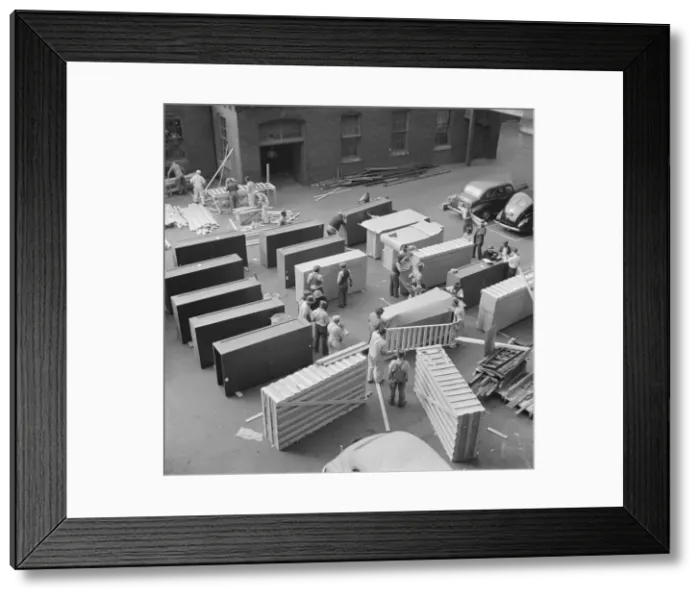 Framed Print : Possibly: United States government workers and carpenters making crates... Washington, D.C. 1942. Creator: Gordon Parks Framed Print : Possibly: United States government workers and carpenters making crates... Washington, D.C. 1942. Creator: Gordon Parks