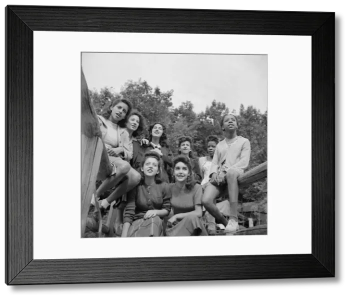 Framed Print : Campers singing at Camp Gaylord White, Arden, New York, 1943. Creator: Gordon Parks Framed Print : Campers singing at Camp Gaylord White, Arden, New York, 1943. Creator: Gordon Parks