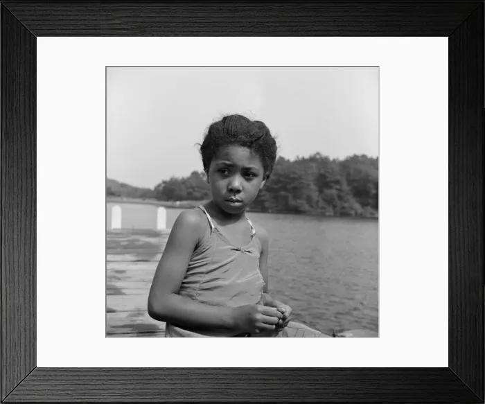 Framed Print : Barbara Layne on her vacation at Camp Christmas Seals, Haverstraw, New York, 1943. Creator: Gordon Parks Framed Print : Barbara Layne on her vacation at Camp Christmas Seals, Haverstraw, New York, 1943. Creator: Gordon Parks