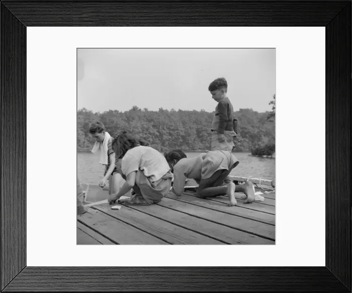 Framed Print : Interracial activities at Camp Christmas Seals, Haverstraw, New York, 1943. Creator: Gordon Parks Framed Print : Interracial activities at Camp Christmas Seals, Haverstraw, New York, 1943. Creator: Gordon Parks