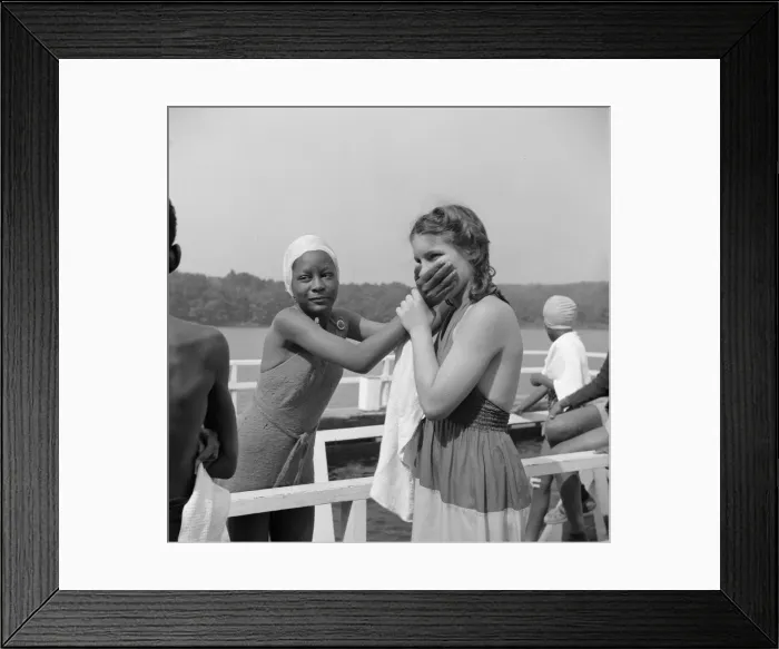 Framed Print : Rumors should not be spread, Camp Christmas Seals, Haverstraw, New York, 1943. Creator: Gordon Parks Framed Print : Rumors should not be spread, Camp Christmas Seals, Haverstraw, New York, 1943. Creator: Gordon Parks