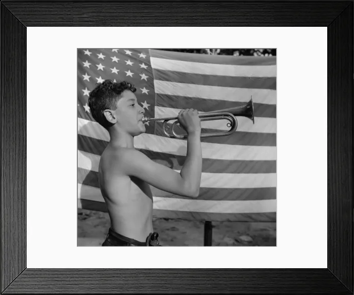 Framed Print : Mess call at Camp Nathan Hale, Southfields, New York, 1943 Creator: Gordon Parks Framed Print : Mess call at Camp Nathan Hale, Southfields, New York, 1943 Creator: Gordon Parks