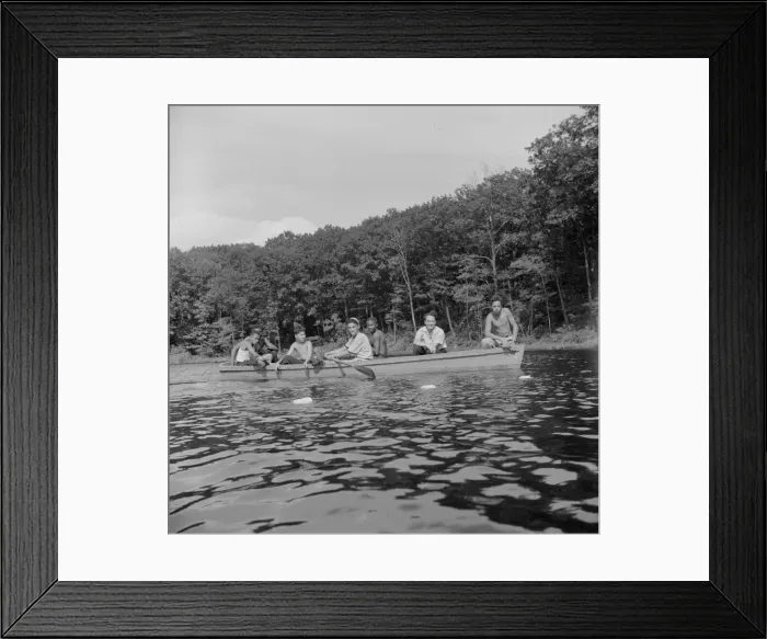 Framed Print : Boating on the lake at Camp Nathan Hale, Southfields, New York, 1943 Creator: Gordon Parks Framed Print : Boating on the lake at Camp Nathan Hale, Southfields, New York, 1943 Creator: Gordon Parks