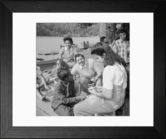 Framed Print : Campers helping with the kitchen work at Camp Gaylord White, Arden, New York, 1943. Creator: Gordon Parks Framed Print : Campers helping with the kitchen work at Camp Gaylord White, Arden, New York, 1943. Creator: Gordon Parks