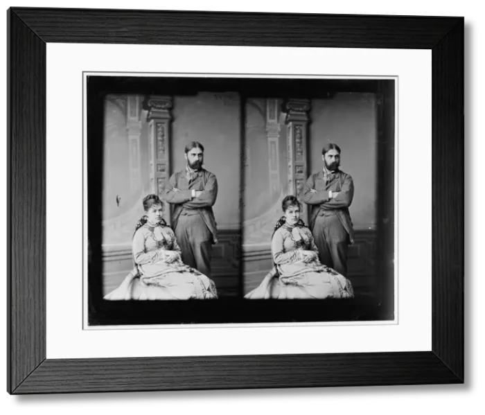 Framed Print : Satoris, Mr. & Mrs. (Nellie Grant), between 1865 and 1880. Creator: Unknown Framed Print : Satoris, Mr. & Mrs. (Nellie Grant), between 1865 and 1880. Creator: Unknown