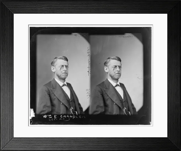 Framed Print : Chandler, Hon. Wm E. of N. H. Secty of Navy in Arthur Adm. between 1865 and 1880. Creator: Unknown Framed Print : Chandler, Hon. Wm E. of N. H. Secty of Navy in Arthur Adm. between 1865 and 1880. Creator: Unknown