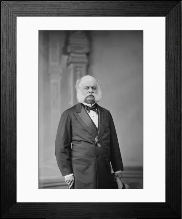 Framed Print : Senator Ambrose E. Burnside of Rhode Island, 1870-1880. Creator: Unknown
