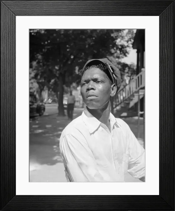 Framed Print : A machine shop worker who lives in the Southwest section, Washington, D. C, 1942. Creator: Gordon Parks Framed Print : A machine shop worker who lives in the Southwest section, Washington, D. C, 1942. Creator: Gordon Parks