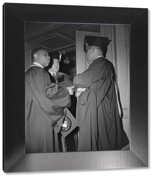 Faculty members of the Howard University during commencement, Washington, D. C, 1942. Creator: Gordon Parks