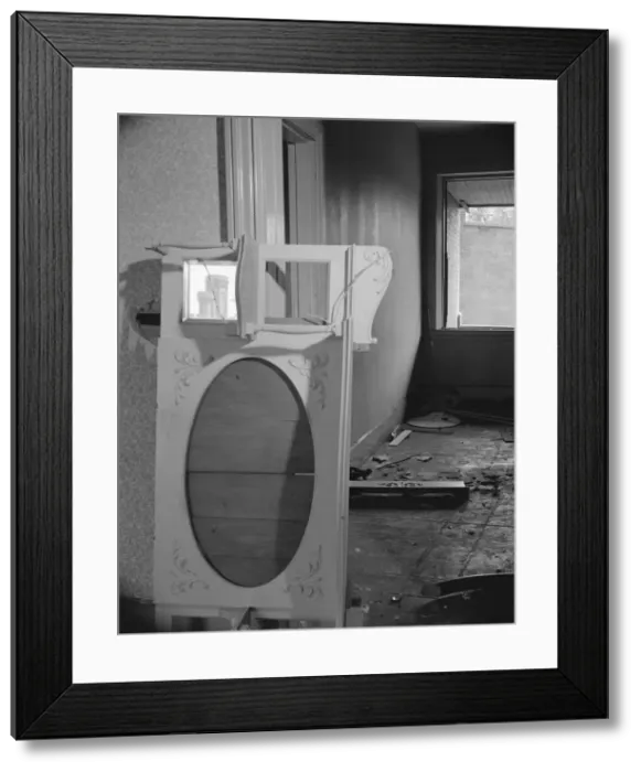 Framed Print : Interiors of wrecked homes on Independence Avenue... Washington, D.C, 1942. Creator: Gordon Parks