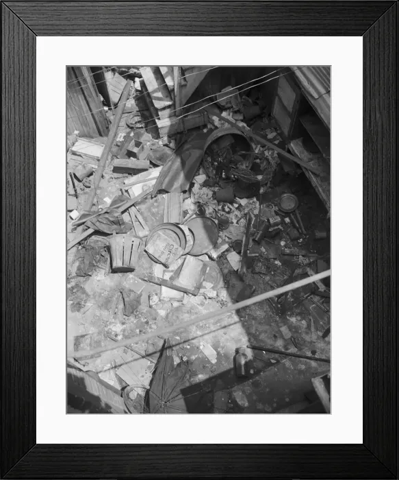 Framed Print : Interiors of wrecked homes on Independence Avenue... Washington, D.C, 1942. Creator: Gordon Parks Framed Print : Interiors of wrecked homes on Independence Avenue... Washington, D.C, 1942. Creator: Gordon Parks